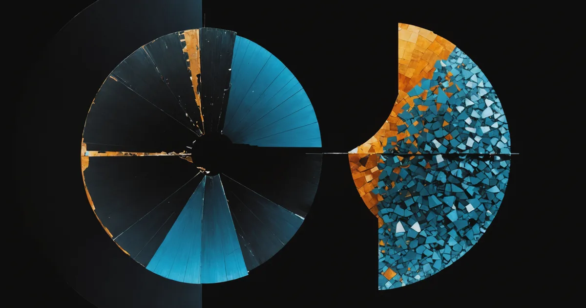 Abstract visualization contrasting two different identity and access model structures