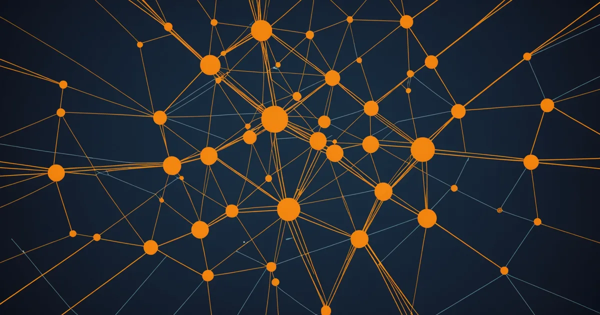 Abstract map visualization showing attack surface vectors across an AI agent network