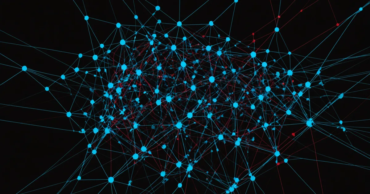 Abstract network diagram showing fragmented permission boundaries across multiple nodes